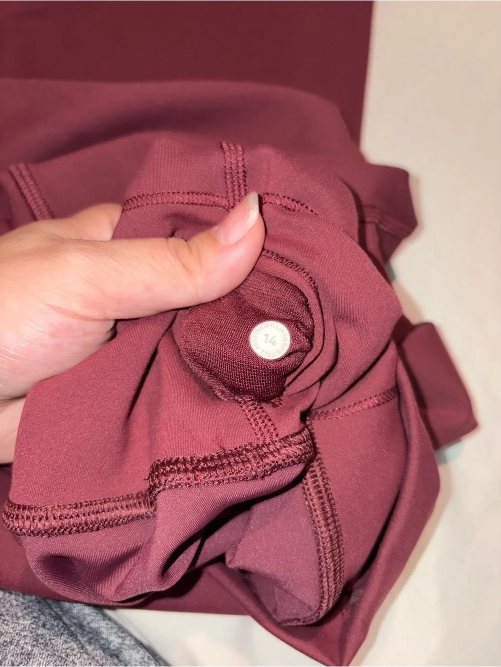 Lululemon size 14 High-Waist Active Leggings Duo — Teal & Burgundy